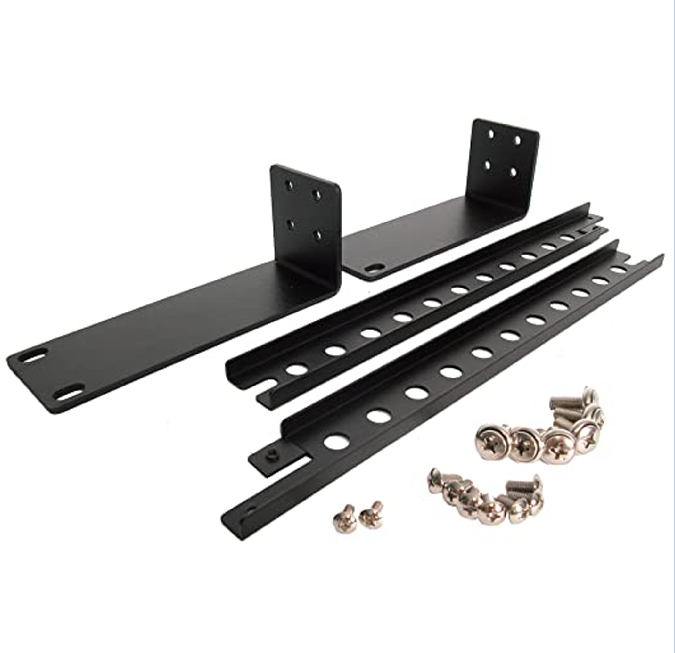 Black Powder Coated Steel Server Rack Rail Pair DIY Hardware Kit for Rack Enclosures