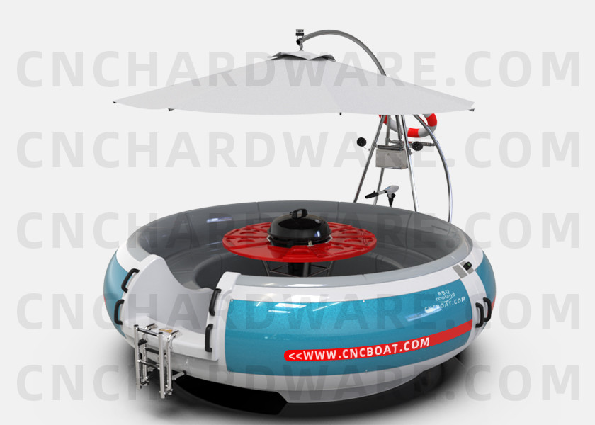 12 Adults Outboard Powered Carbon Fiber BBQ Boat