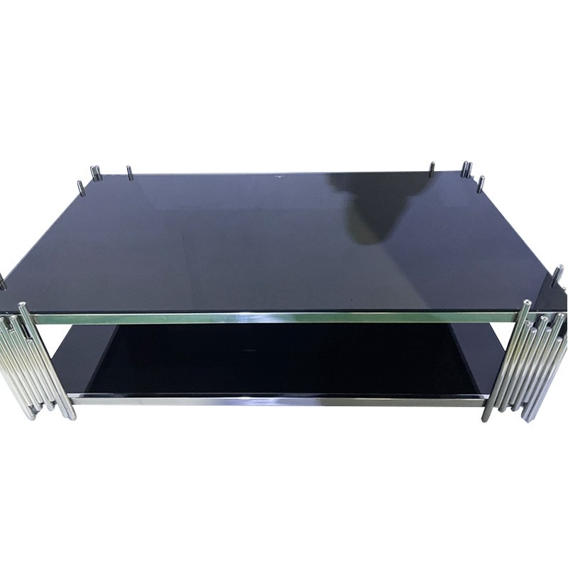 Wholesale Premium Quality Coffee table Modern Luxurious Mirrored Marble Table Sets Rectangle Center Table Set