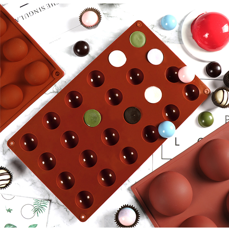 Round Half Circle Chocolate Mold DIY Multi Cavity Silicone Fondant Molds