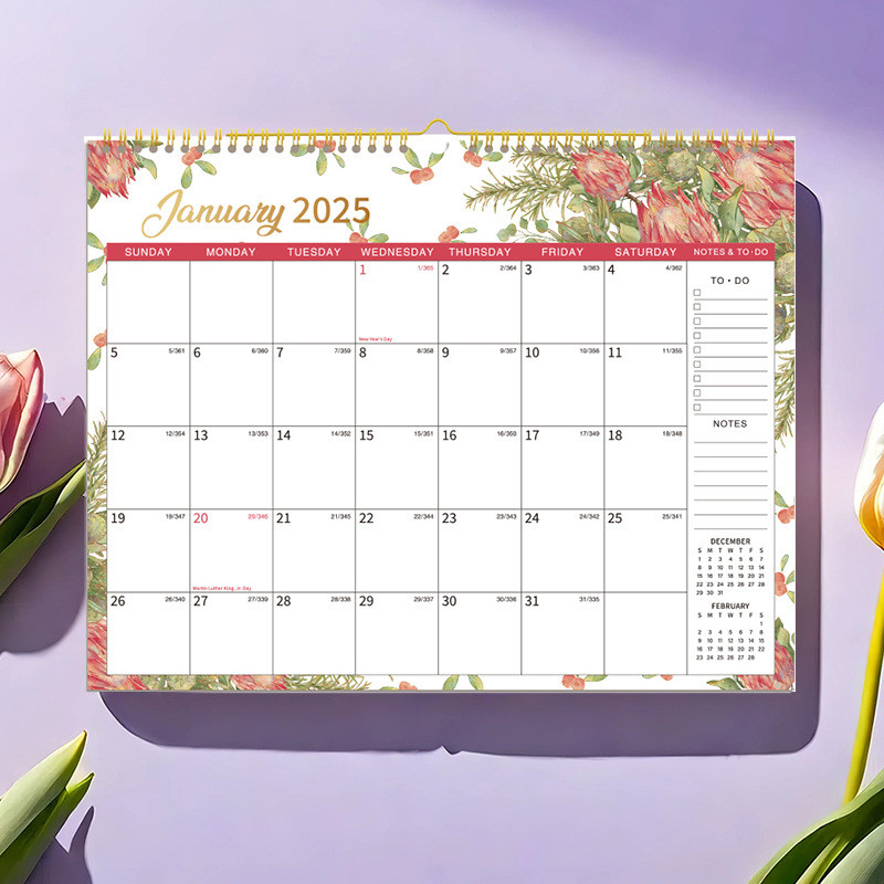 12 X 12 Inches Custom Wall Calendar December End Month Customizable