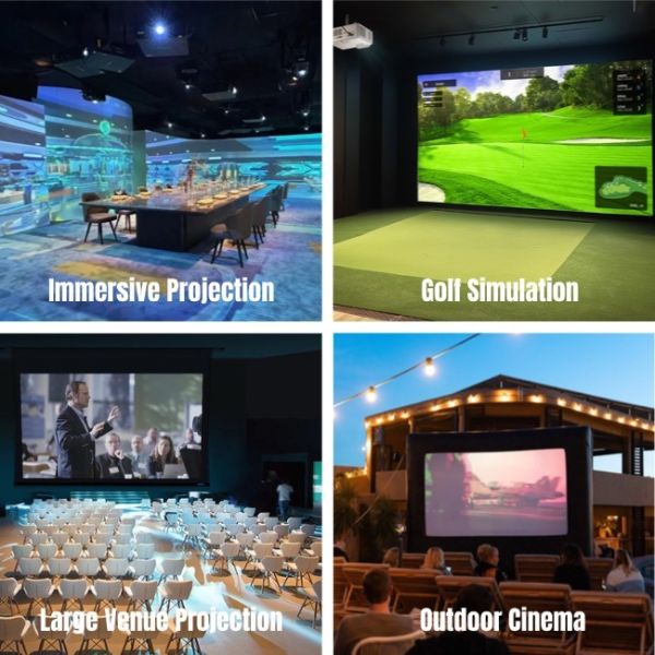 Immersive 2026 World Cup Viewing Projector Solution 6000 Lumen 360-degree Flexible Installation Commercial Sports Bar Display