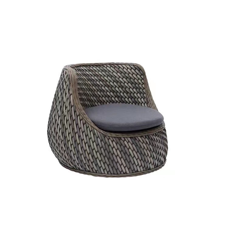 Customized UV Resistant Outdoor Rattan Sofa For Courtyard And Garden Promotion