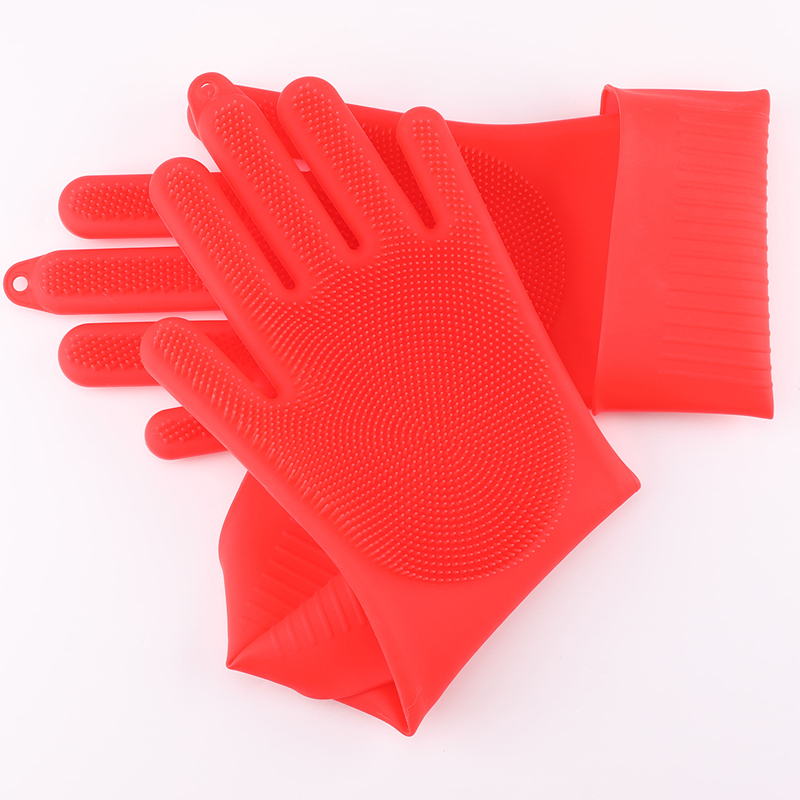 Wholesale Silicone Colorful Washing Gloves Silicone Cleaning Glove