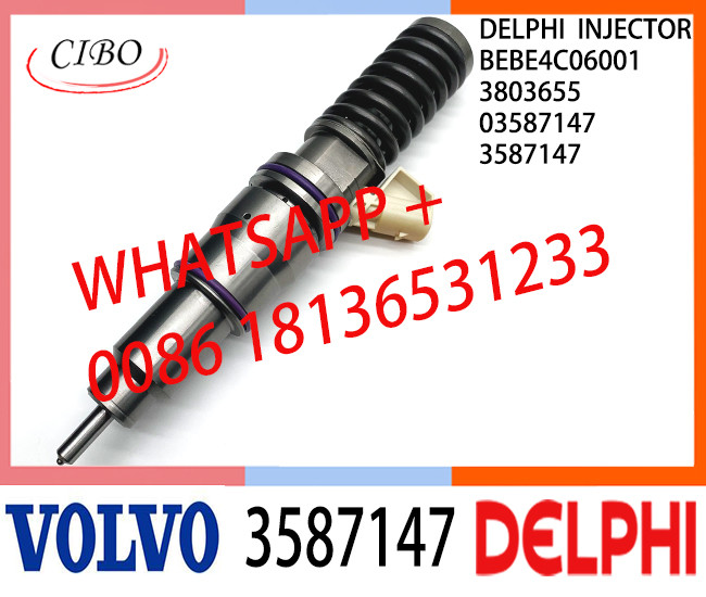 Common Rail Fuel Diesel Injector BEBE4C06001 3587147 3803655 03587147 E1 for VOL truck 9.0 LITRE INDUSTRIAL
