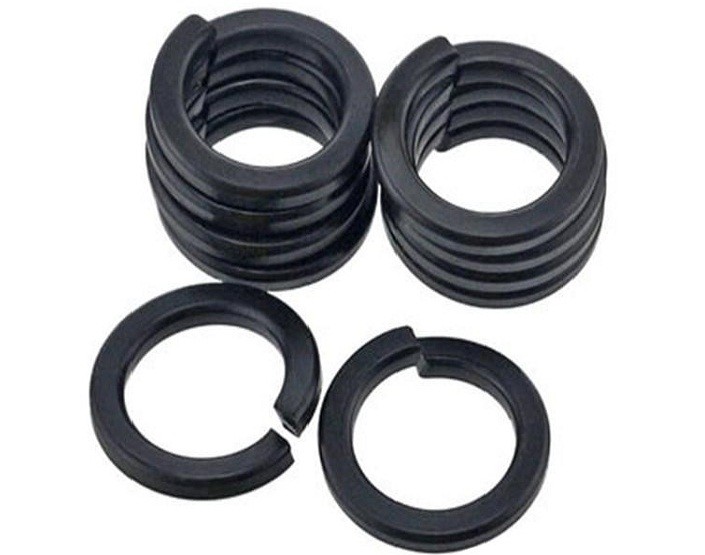 Black Finish Regular Standard Split Lock Washer / Customization Support Spring Lock Washer