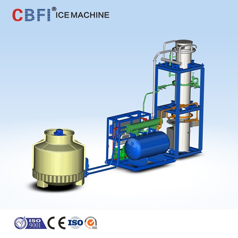 10 Tons Edible Tube Ice Making Equipment Applied For Cold Drink And Cooling Food