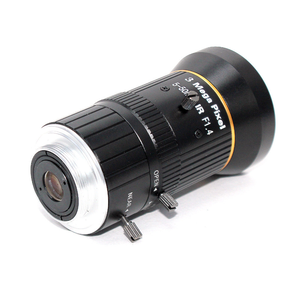 HD Manual Iris CS Mount Lens 1/2.5'' 3.0 Megapixel F1.4 Iris 5-50mm