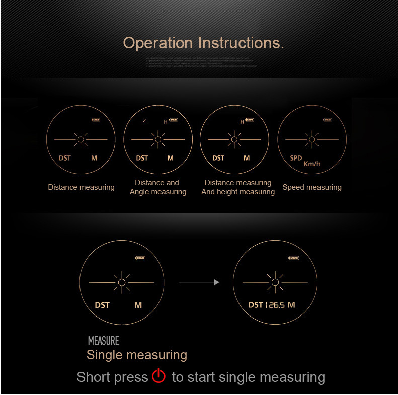 Handheld Telescope Rangefinder Battery Power For Long Range Shooting