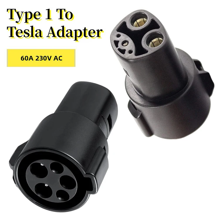 60A Type 1 To Tesla EVSE Adapter 250V AC For Tesla Model 3/S/X/Y J1772 Electric Vehicle Ev Chargers