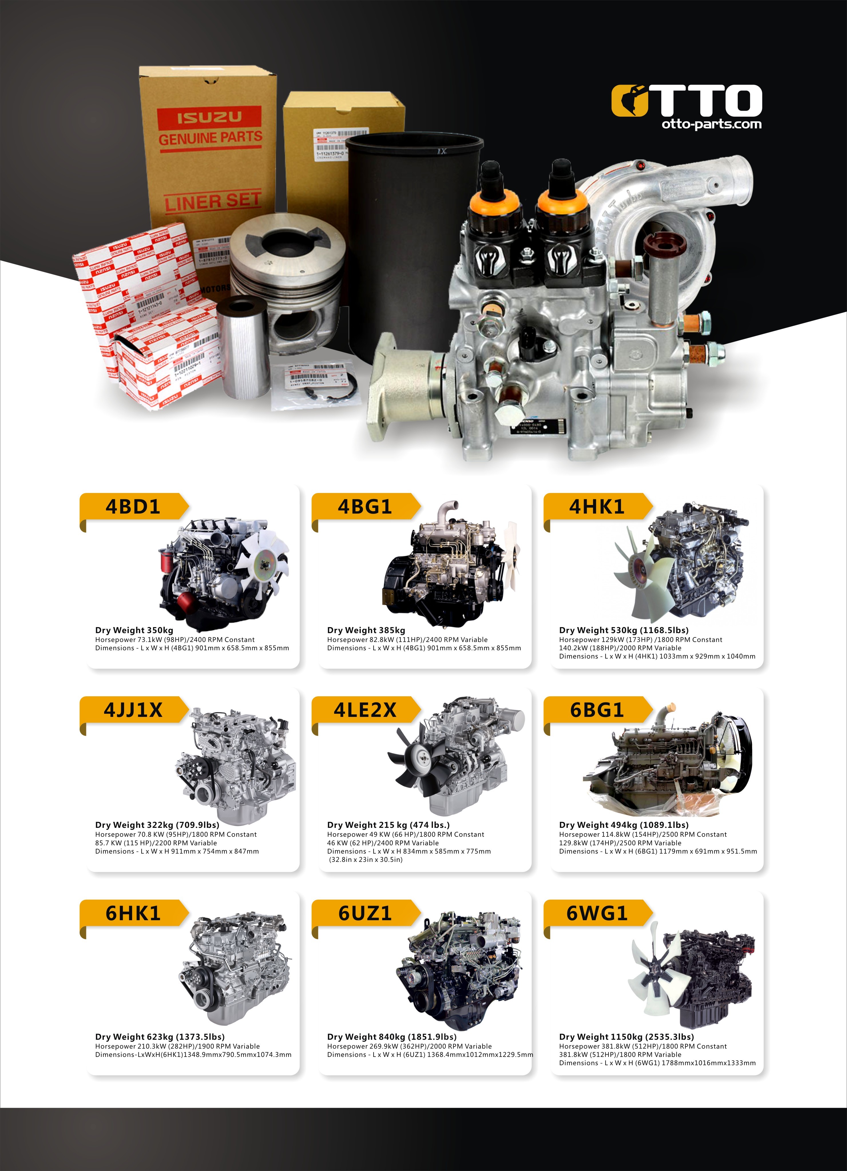 CX130B Isuzu 4JJ1 Parts Crankshaft bearing STD 8-97387964-0 8973879640 897387-9640