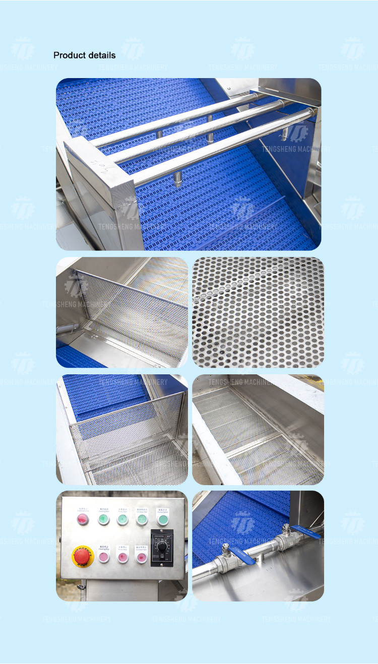 Stepless Shift Water Current Motivity Fruit And Vegetable Washing Machine Impurities Separation