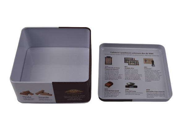 Bulk Customized Square Metal Food Storage Tins Can With Lid