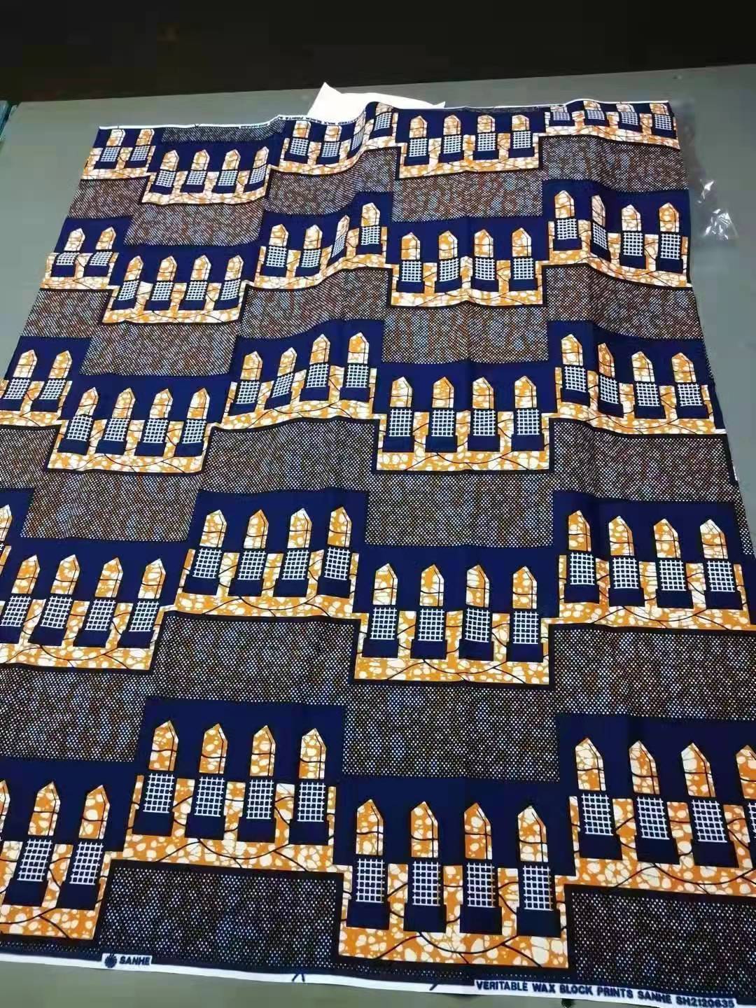 135gsm Real Wax Fabric African Wax Prints Water Resistant and for Fashionable Apparel