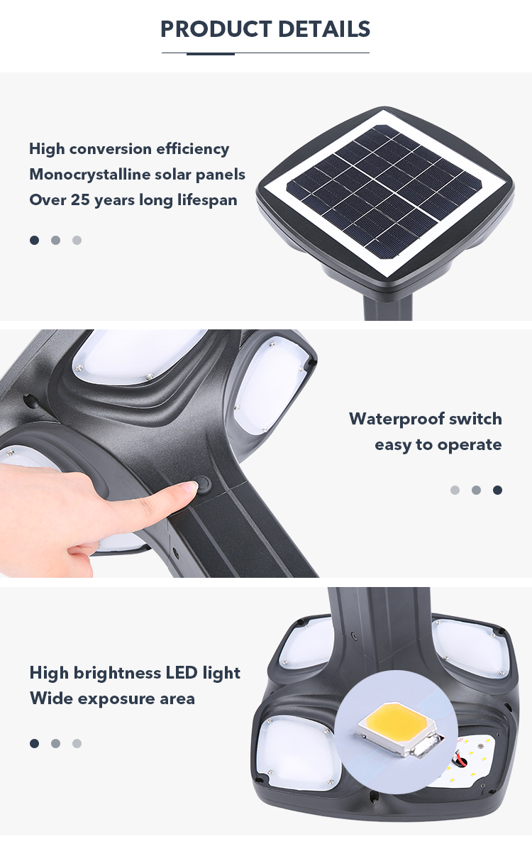 CE Certified Square Landscape LED Solar Pathway Lights IP65 For Villas Decorative