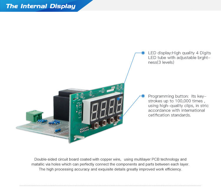 Power Distribution System LED AC/DC Power 48*96mm Digital Single-phase Voltage Meter