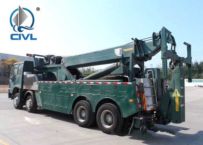 12 Wheel Heavy Duty Wrecker Heavy Rescue Tow Trucks Tow 360 Degree Rotation Crane 60Ton Lifting