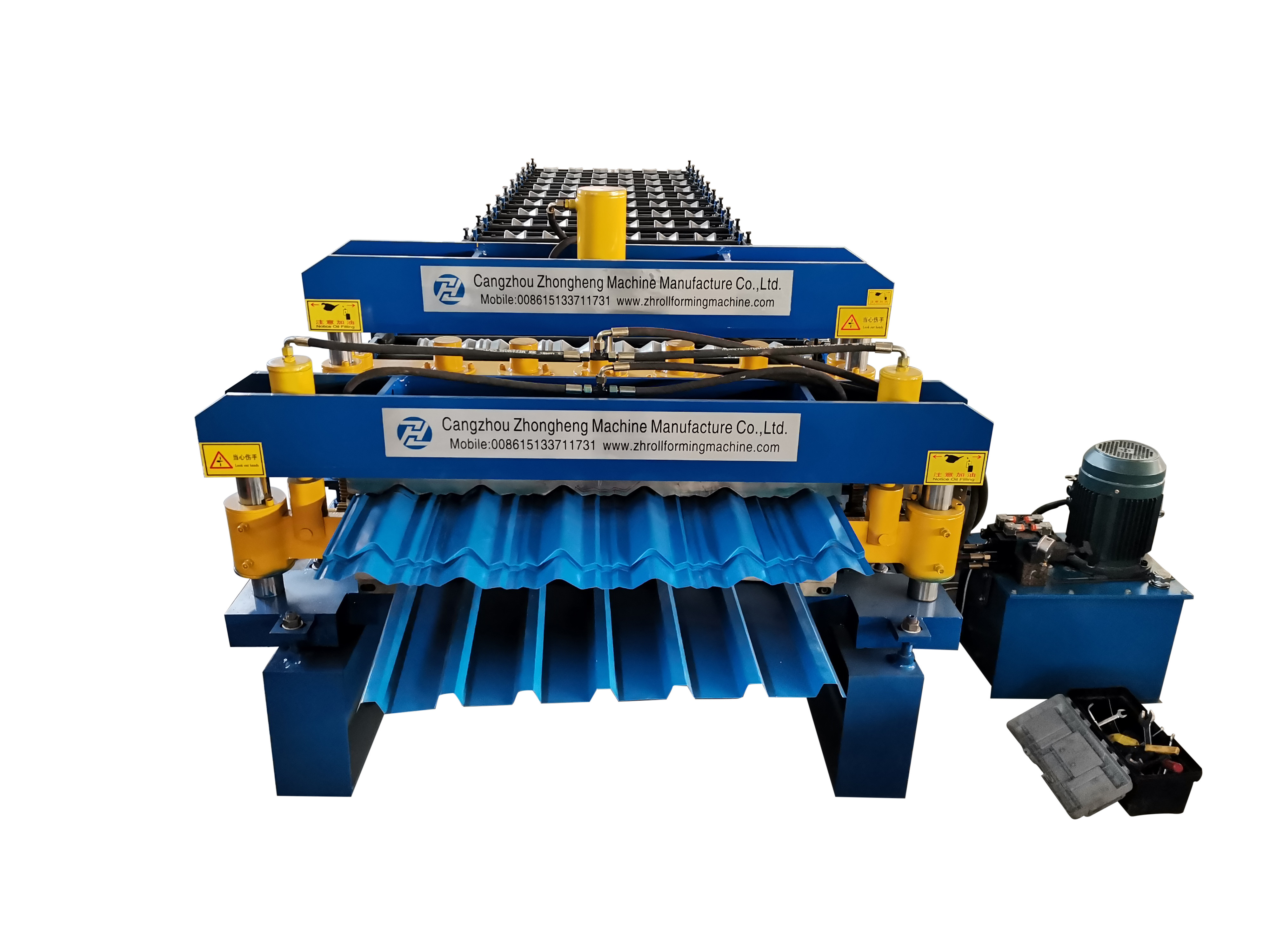 High quality glazed tile IBR sheet double layer trapezoidal roof press making machine roll forming machinery