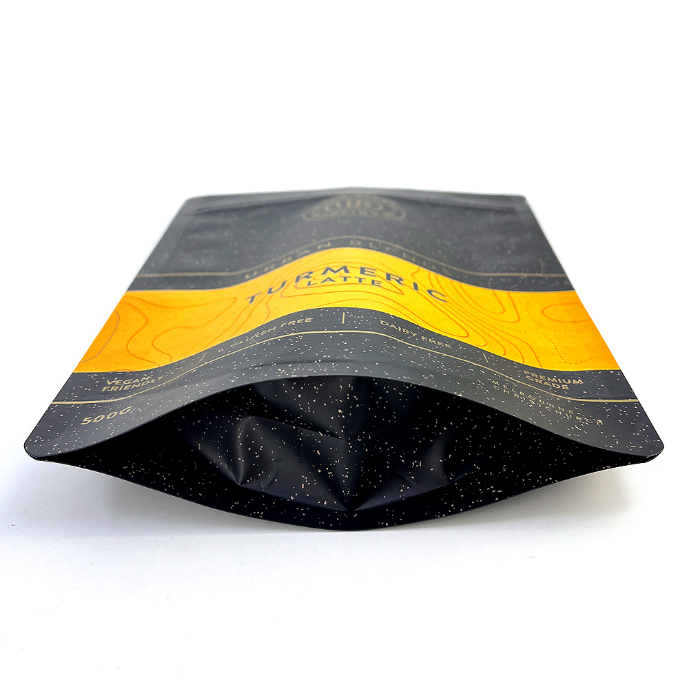 Zipper Top Stand Up Pouch For Latte Packaging Customized Professional Plastic Bag