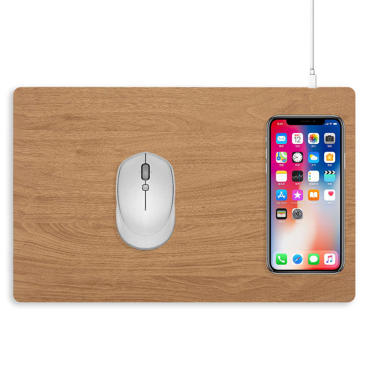 10W MOUSE PAD WIRELESS CHARGER Fast WIRELESS CHARGER Leather fast qi wireless charging charger mouse pad for iPhone