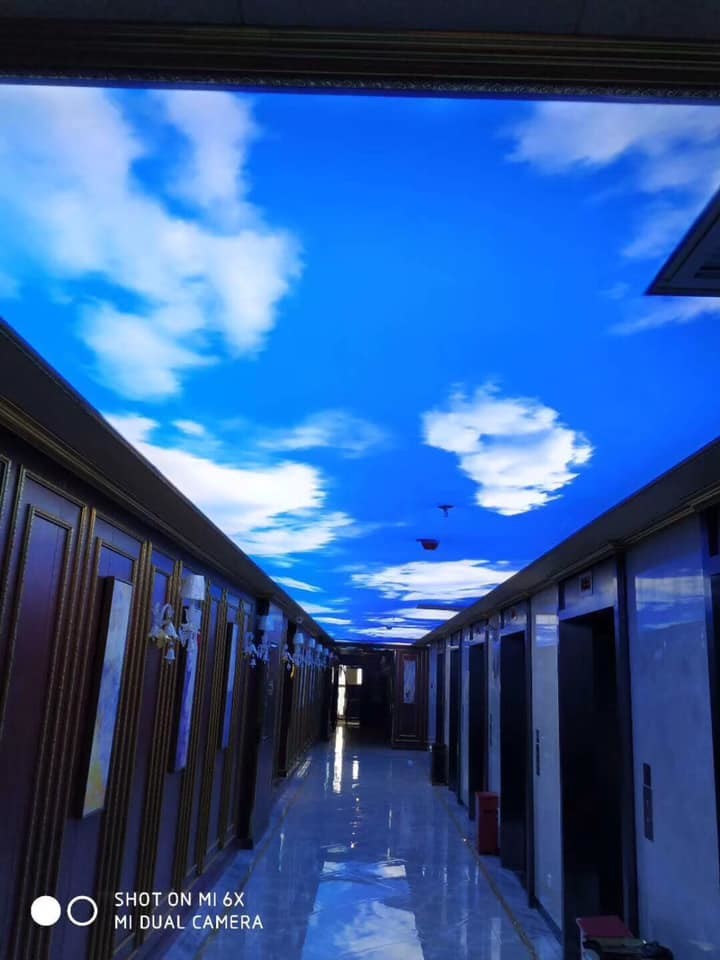0.18/0.22/0.25mm Thickness, 1.5~5m width Rolled Stretch PVC Ceiling Film for eco-solvent,UV printing