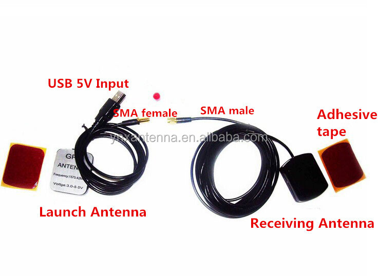 USB Port GPS Receiver and Transmitter Active Antenna for Car Navigation V.S.W.R≤1.7