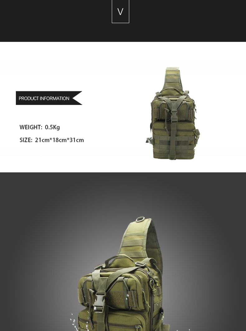 Multicolor Molle Shoulder Backpack With Design And Multi-Function For Outdoor Training