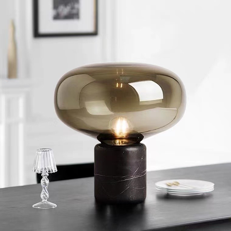 Bedside Manufacturers Table Lamp Restaurant Nordic Smoky Glass Balls Table Lamp
