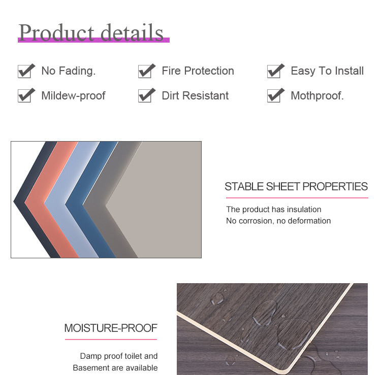 Hot Sale Environmental Protection Waterproof Skin Feeling Bamboo Charcoal Fiber Board