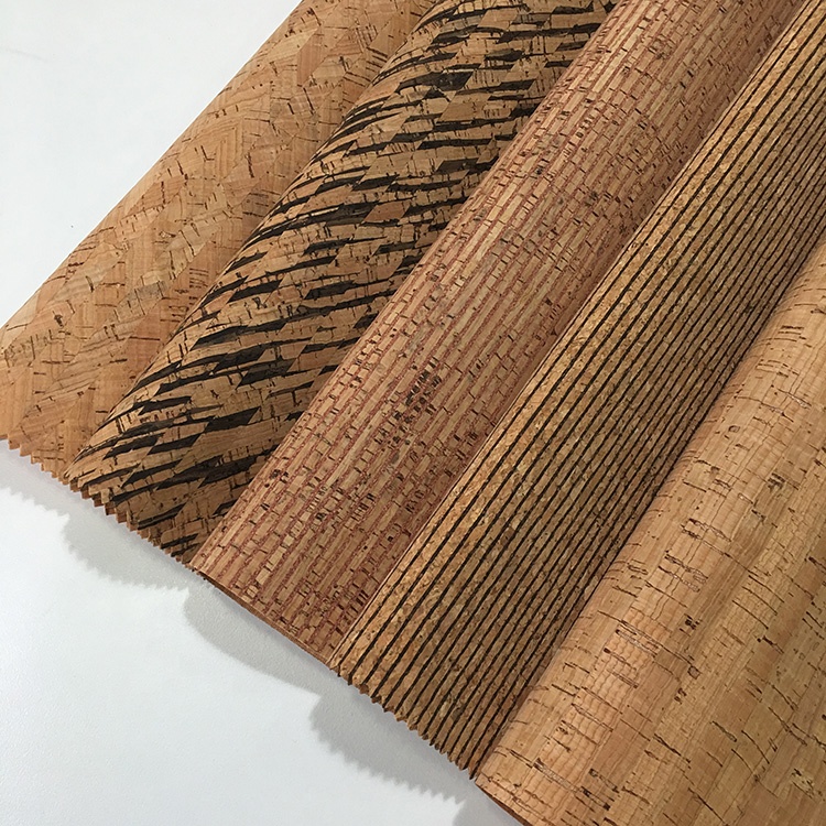 OEM Cork Leather Fabric Hydrolysis Resistant Smooth Tough Flexibility Woven Knitted