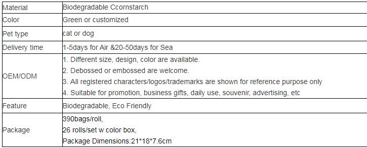 High Quality Eco-friendly Degradable Fashion With Printing Doggy Pet Dog Waste Poop Bags, Eco friendly pet dog waste poo