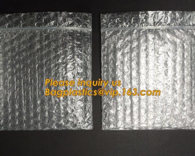 Holographic Factory Shiny gold Cosmetic bag Zipper Bubble Bag zip-lock Slider Padded Mailer metallic bubble zipper bagea