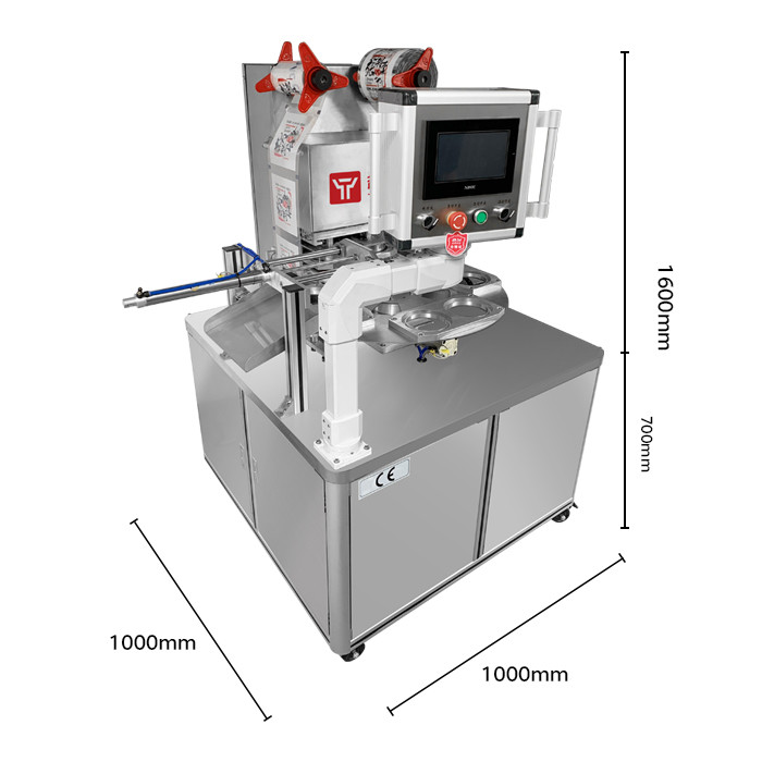 3000W Aluminum Food Tray Sealer Machine Plastic Rotary Tray Sealer For Jelly Yogurt