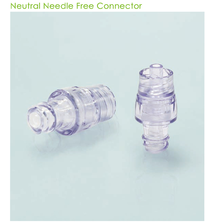 Medical one way extension tube with normal needle free connector luerlock needless connector