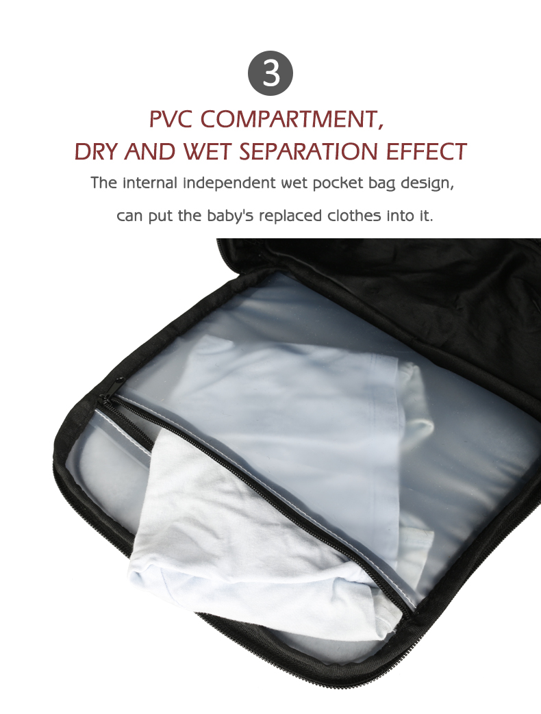 Oxford Diaper Travel Pouch Bag Backpack With Usb Charging Port 0.9kg