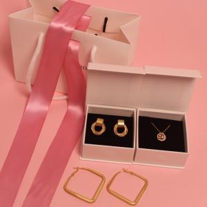 China White Black Earing Jewelry Packaging Box UV Coating on sale