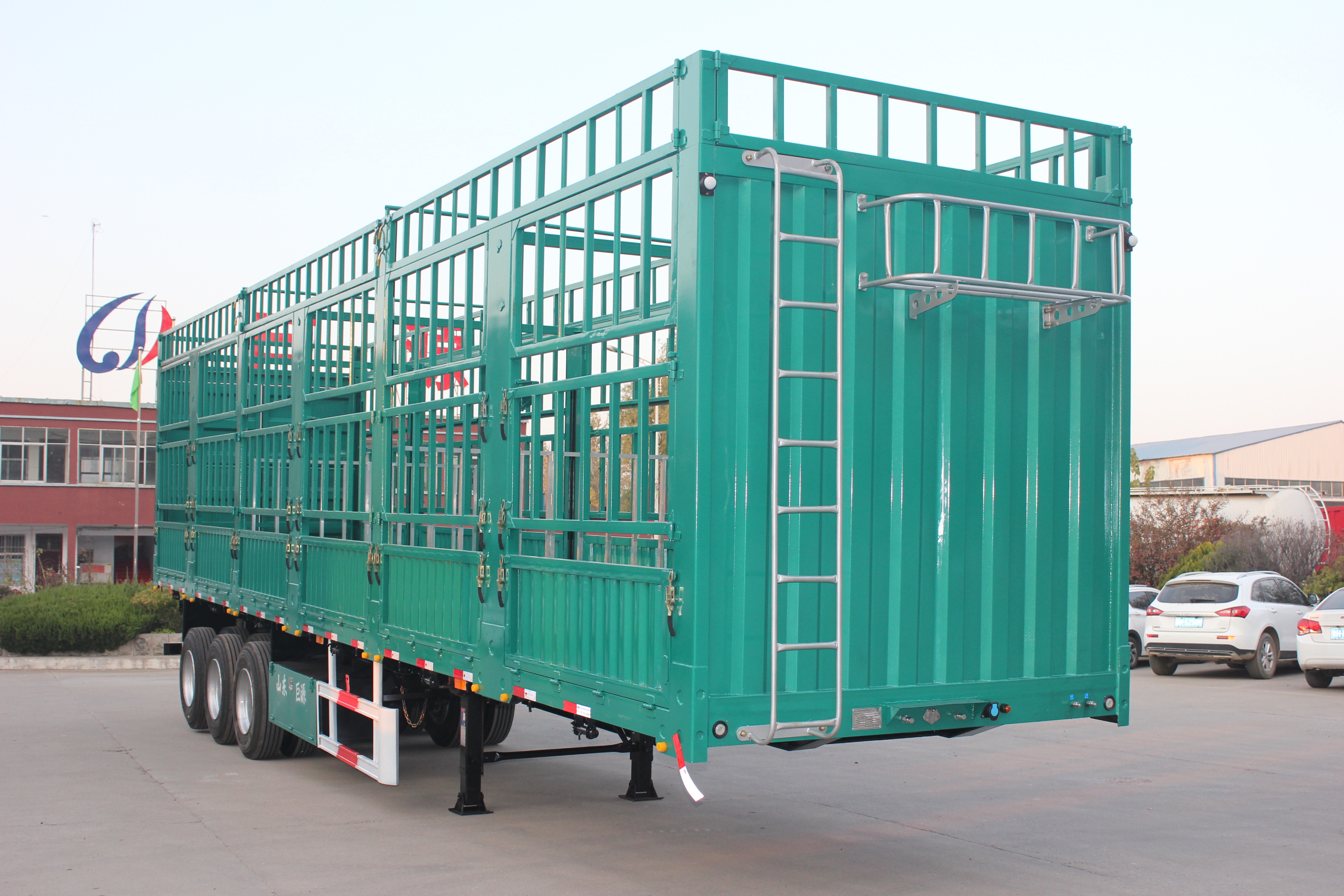 50Ton Leaf Spring Fence Cargo Transport Semi Trailer /Kin Pin 2''/3.5'' Bolt Type
