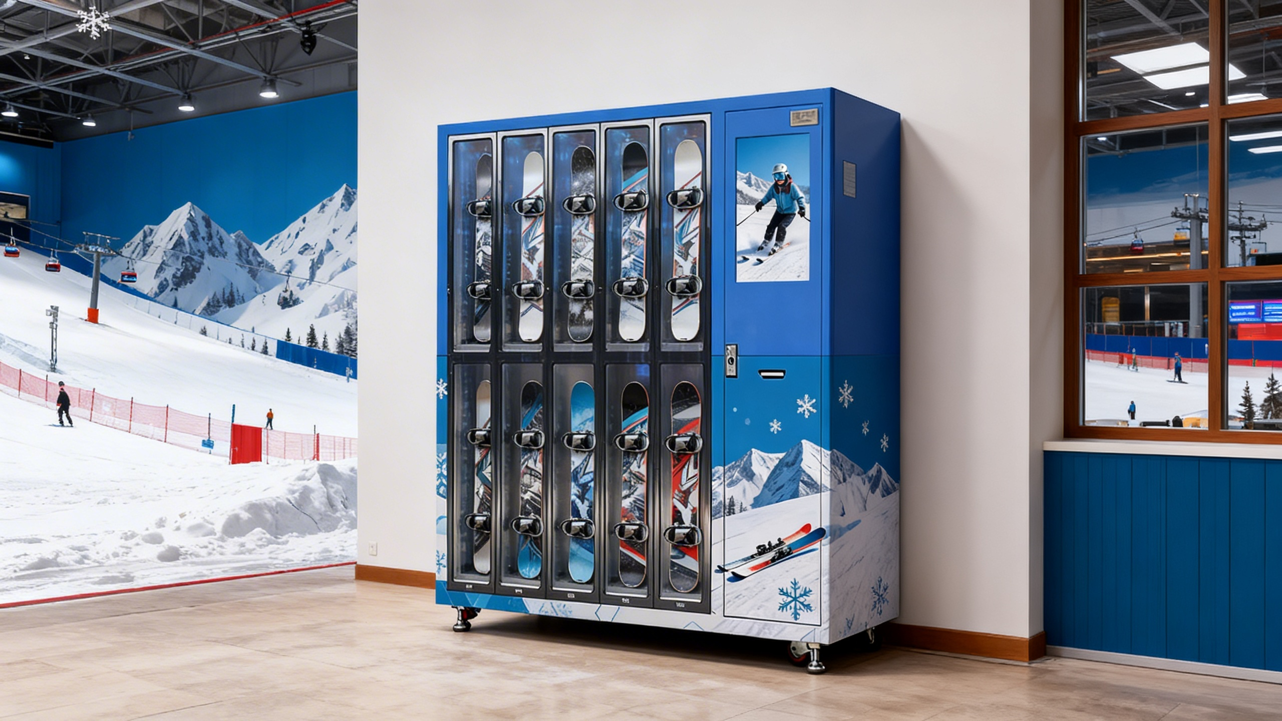 snowboard rental vending machine