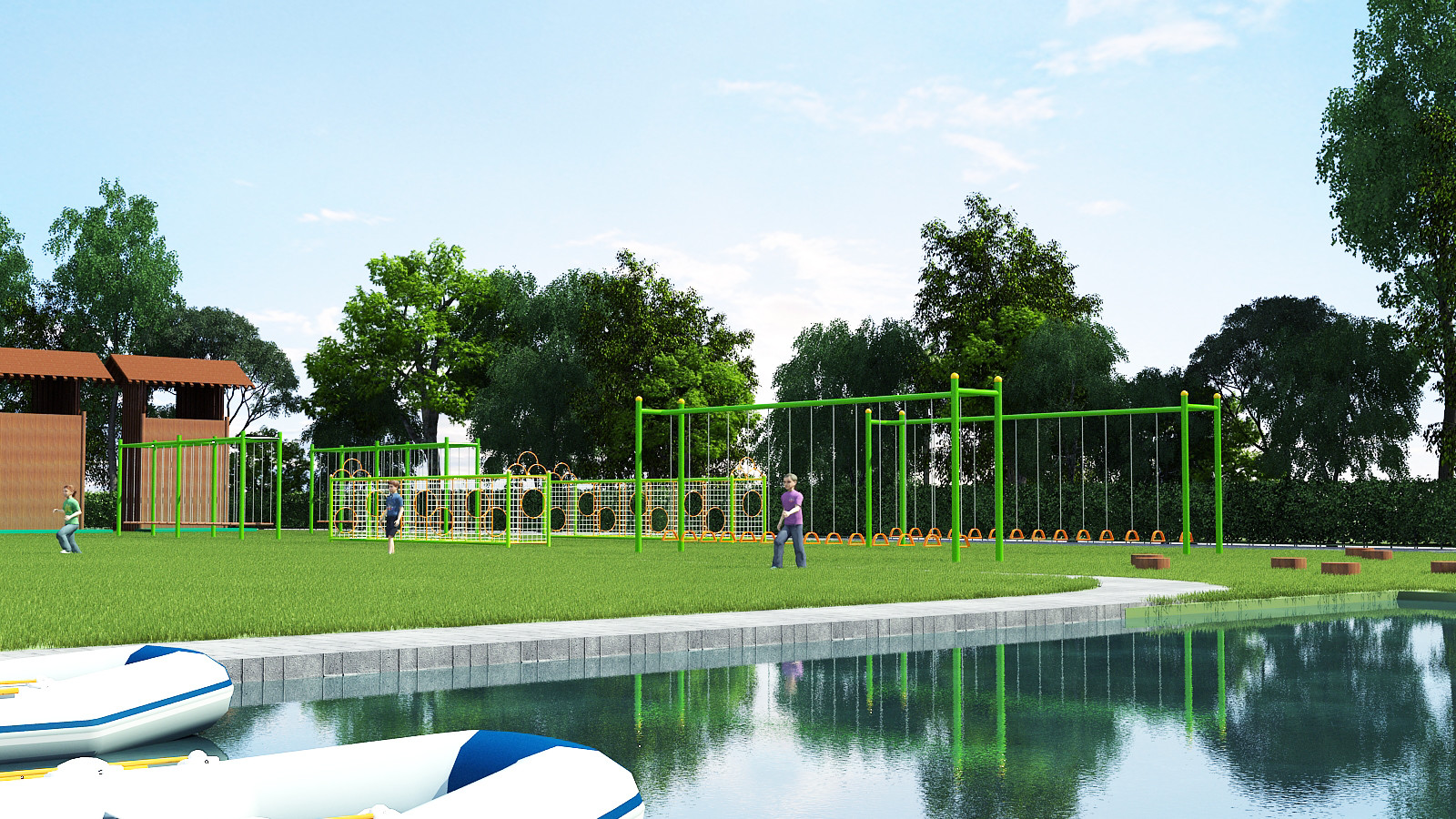 Play Facilities In Amusement Park Adventure Ropes Course For Children Adult