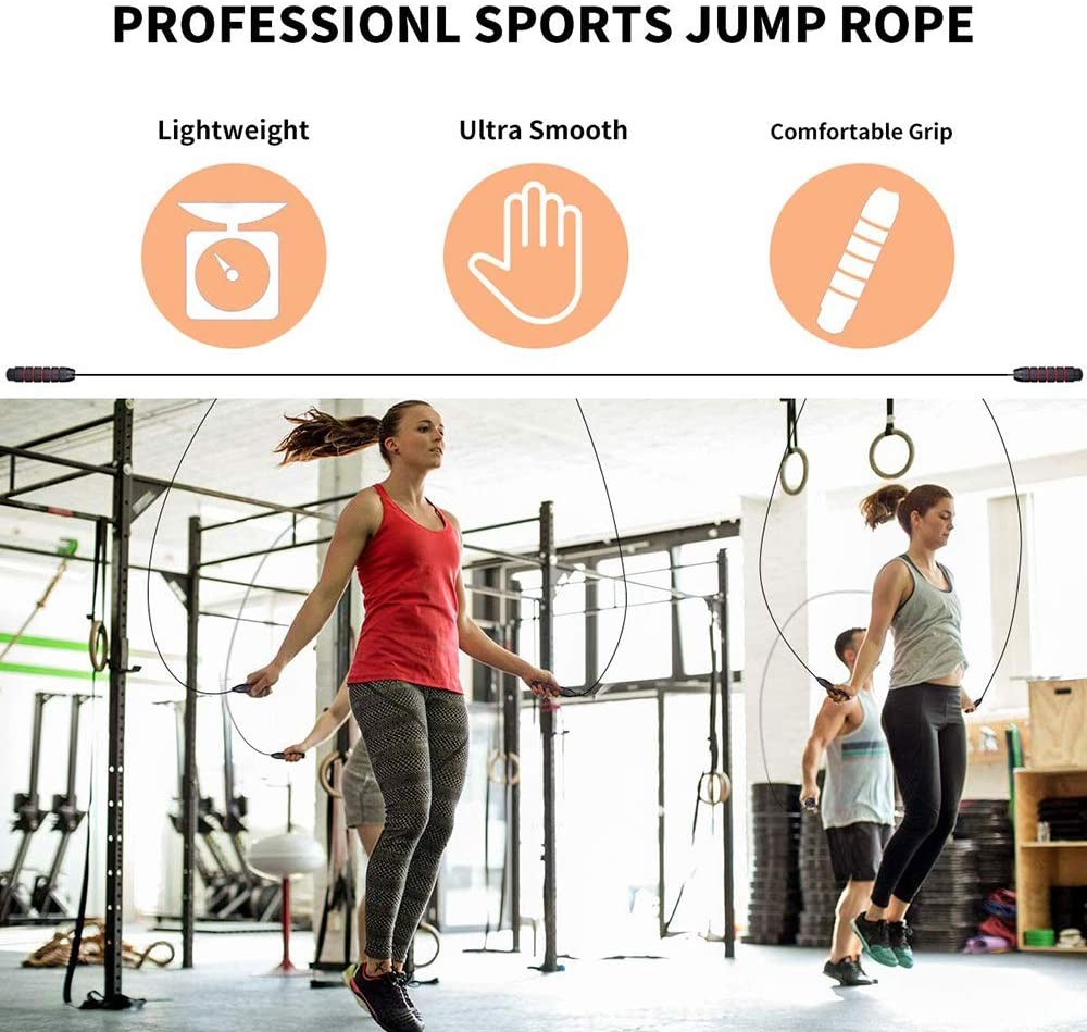 2021 2.8M Weighted Fitness Rope Adjustable Unisex Jump Rope