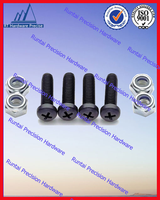 ISO9001-2008 Hardware Round Head Nut , Stainless Steel Nylon Insert Lock Nuts