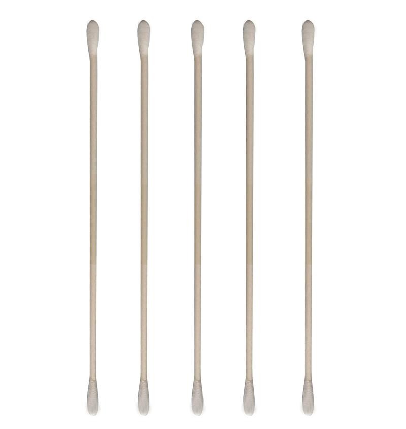 Long Handle Cotton Swabs Cleanroom Consumables 6 Inch Standard Paper / Wood Handle