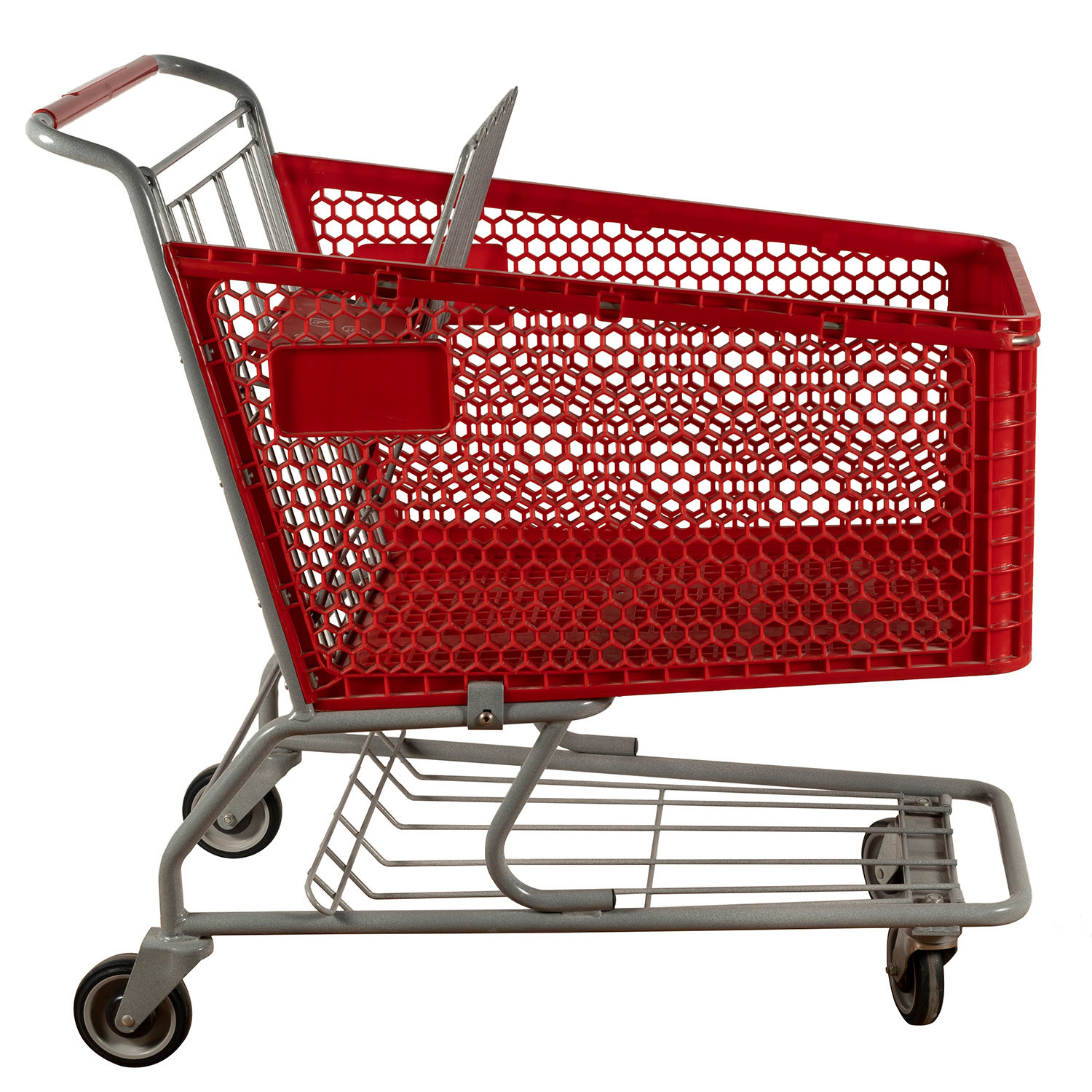 Heavy Duty 80L-200L Grocery Plastic Shopping Carts With Undercarriage