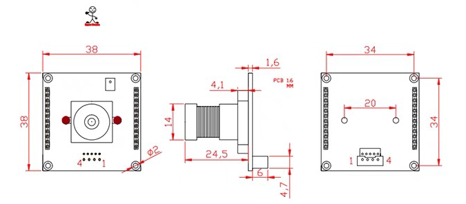 8 MP 4K Camera Module High Resolution Imx678 Camera Module Low Light