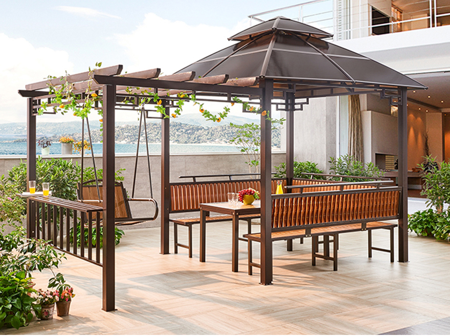 Outdoor Insect Prevention PVC Column Garden Arches and Arbors for Balcony Farm Park