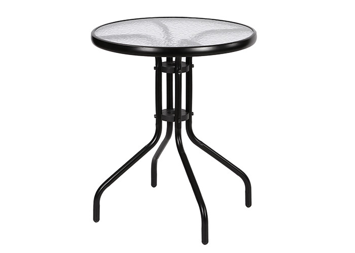 Waterproof Steel Frame Tempered Glass Outdoor Table EN581 Approved