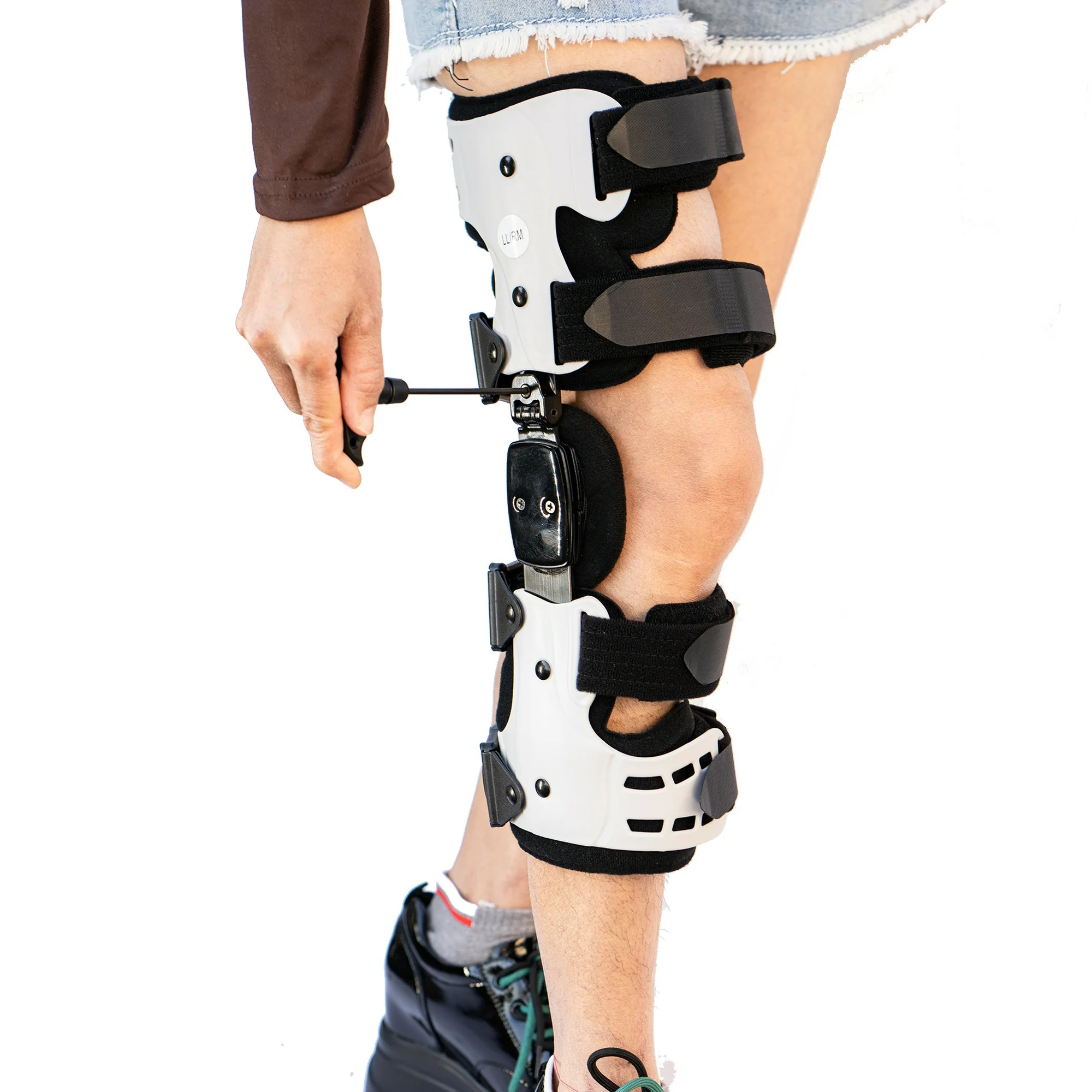 OA Hinged Knee Brace Support for Osteoarthritis, Rheumatoid Arthritis, Joint Pain | One Size Knee Brace with side stabilizers, Adjustable knee hinged