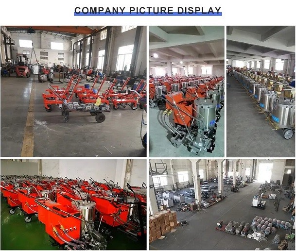 Hand Push Thermoplastic Road Marking Machine With High Capacity 100kg Tanks And Plug-in Manually Mixer Devices