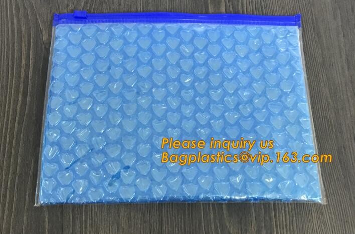 Holographic Factory Shiny gold Cosmetic bag Zipper Bubble Bag zip-lock Slider Padded Mailer metallic bubble zipper bagea