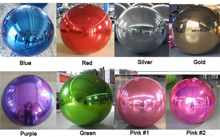 PVC Sphere Inflatable Mirror Ball Floating Silver Holiday Nightclub